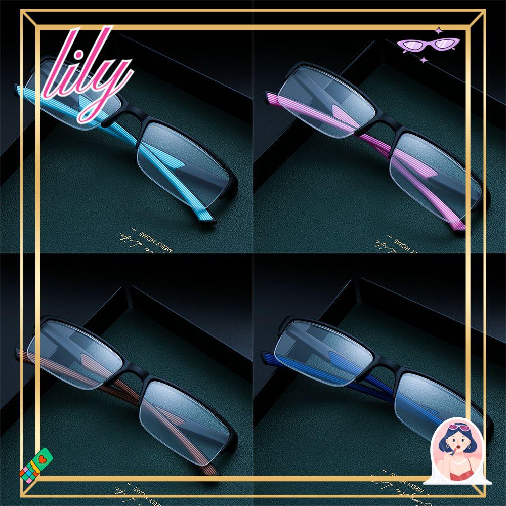 Lily Kacamata Baca Unisex Vision Care Half Frame Eyewear Presbyopia Eyeglasses
