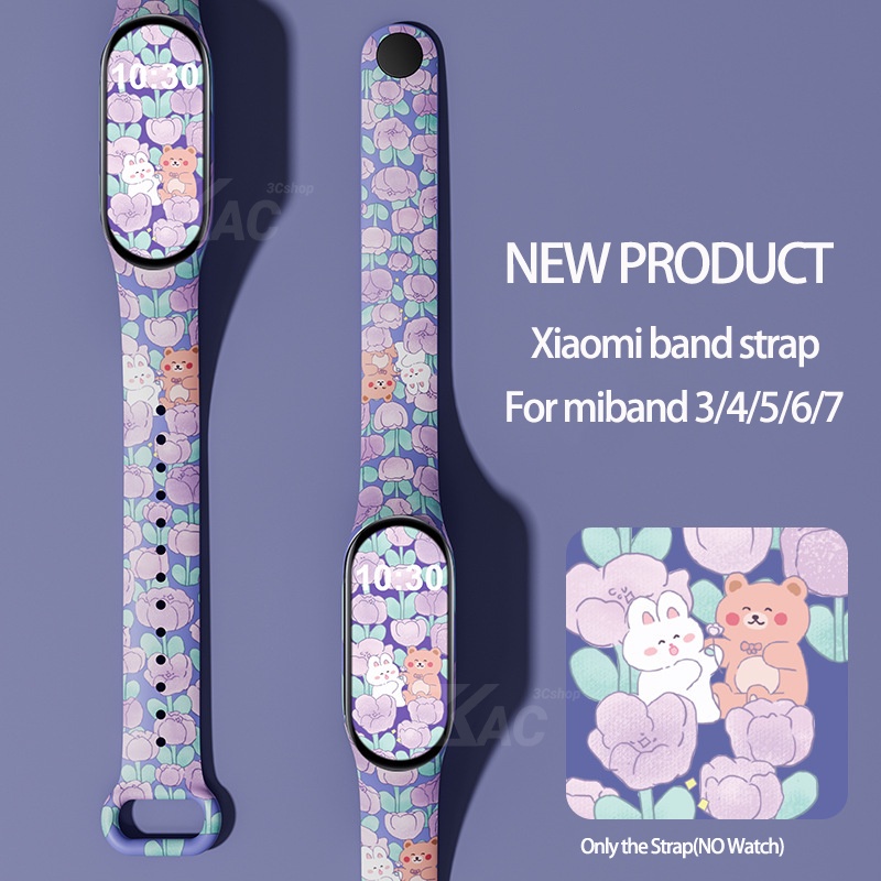 Strap For Xiaomi Mi Band 7/6/5 Personalized Graffiti Style Wristband For Mi Band 5 6 Silicone bracelet replacement band miband 7 strap