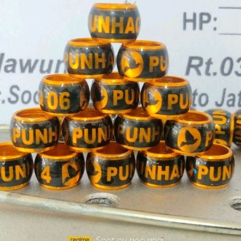 ring burung custom cetak nama donat untuk murai merpati kenari perkutut Lovebird jalak puter