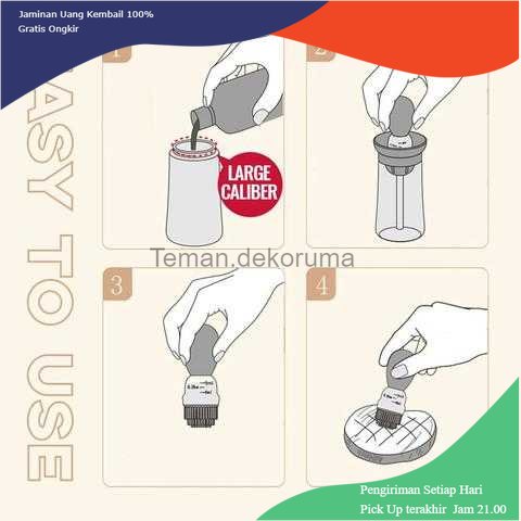 TD - DPR Urijik Botol Minyak Kuas 2 in 1 Silicone Oil Bottle Brush Dispenser - UR18