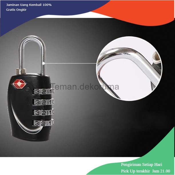 TD - DPR CoolCell Gembok Koper Angka 4 Digit Suitcase Password TSA Lock - TSA-330