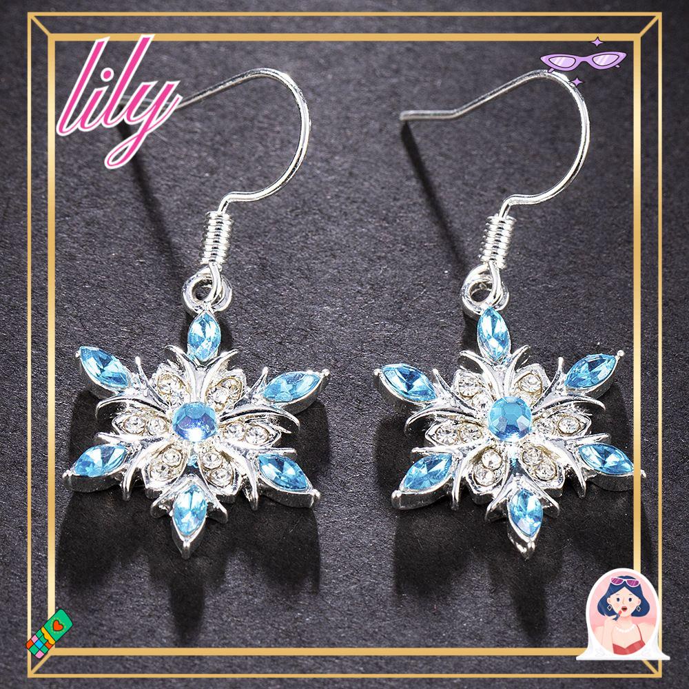 Lily Anting Natal Hadiah Berlian Xmas Perhiasan Elk Stud Earrings