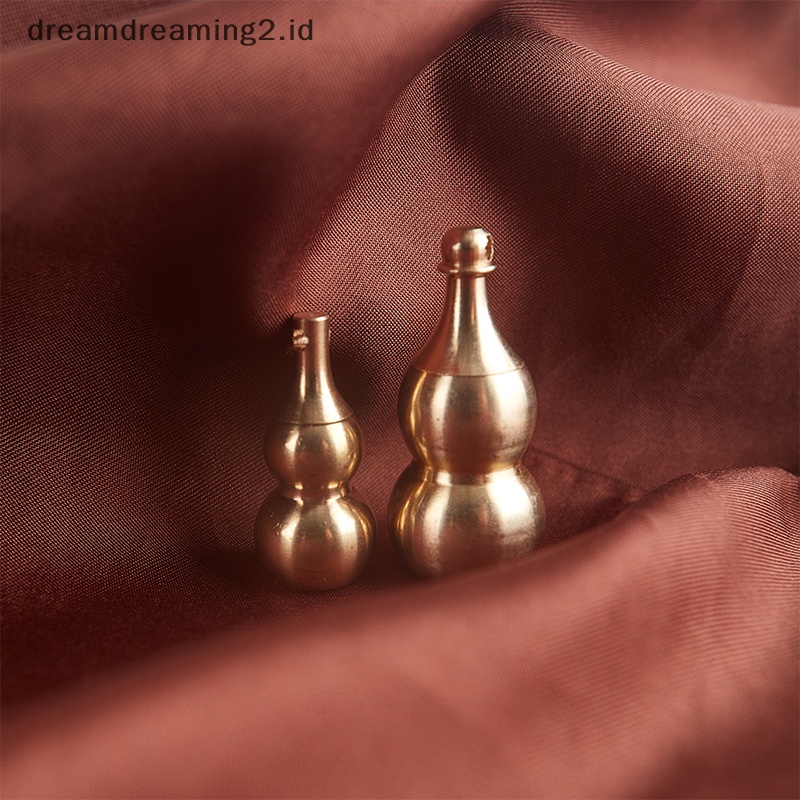 (drea) Cincin Penyegel Kerekan Hollow Kuningan Labu Tradisional China Natural Feng Shui //