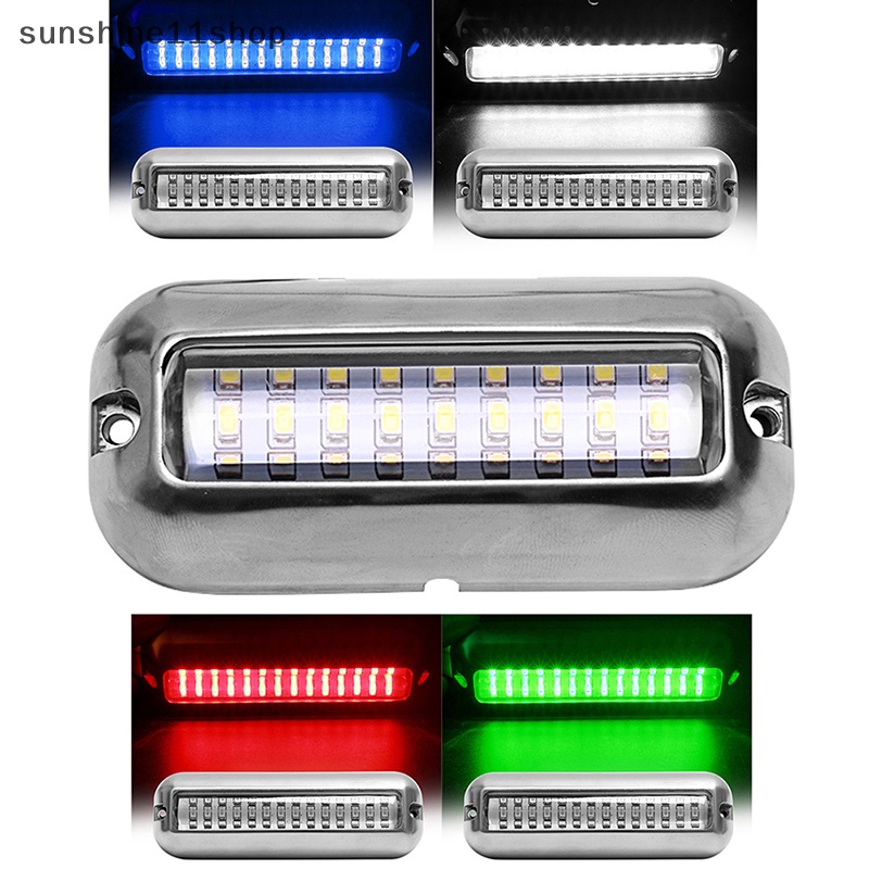 Sho Stainless Steel Tahan Air Lampu IP68 27LED 12V Transom Light Underwater Pontoon Kapal Laut Kapal Aksesoris N