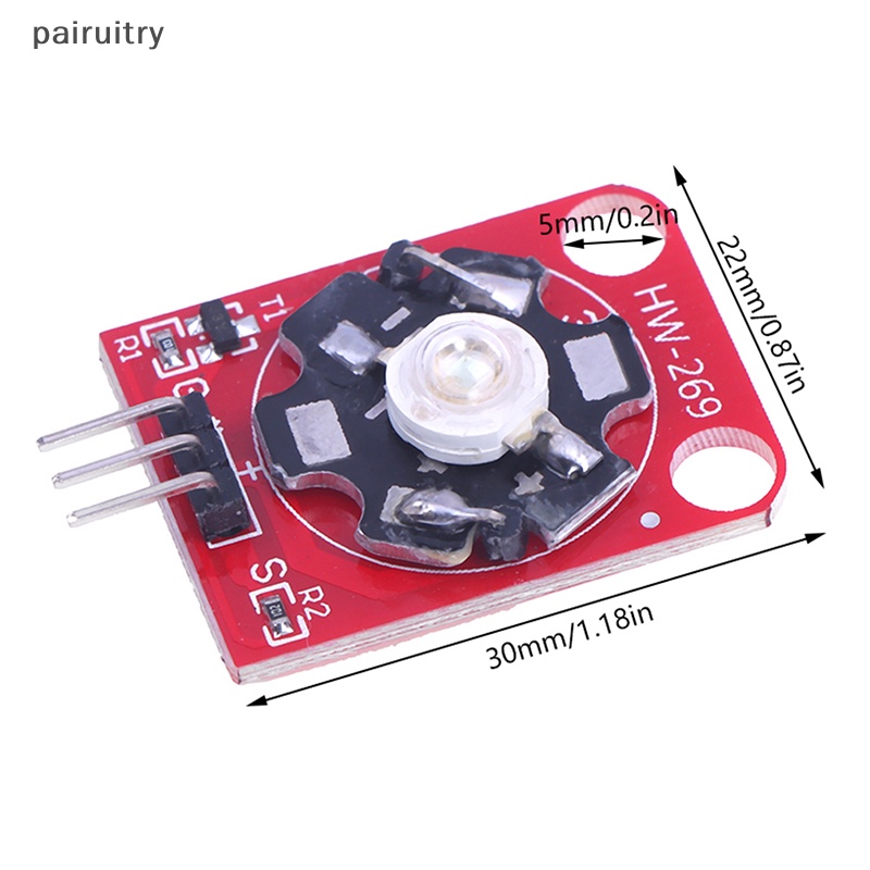 Modul LED High Power PRT 3W Dengan Sasis PCB Kompatibel Dengan Arduino STM32 AVR PRT