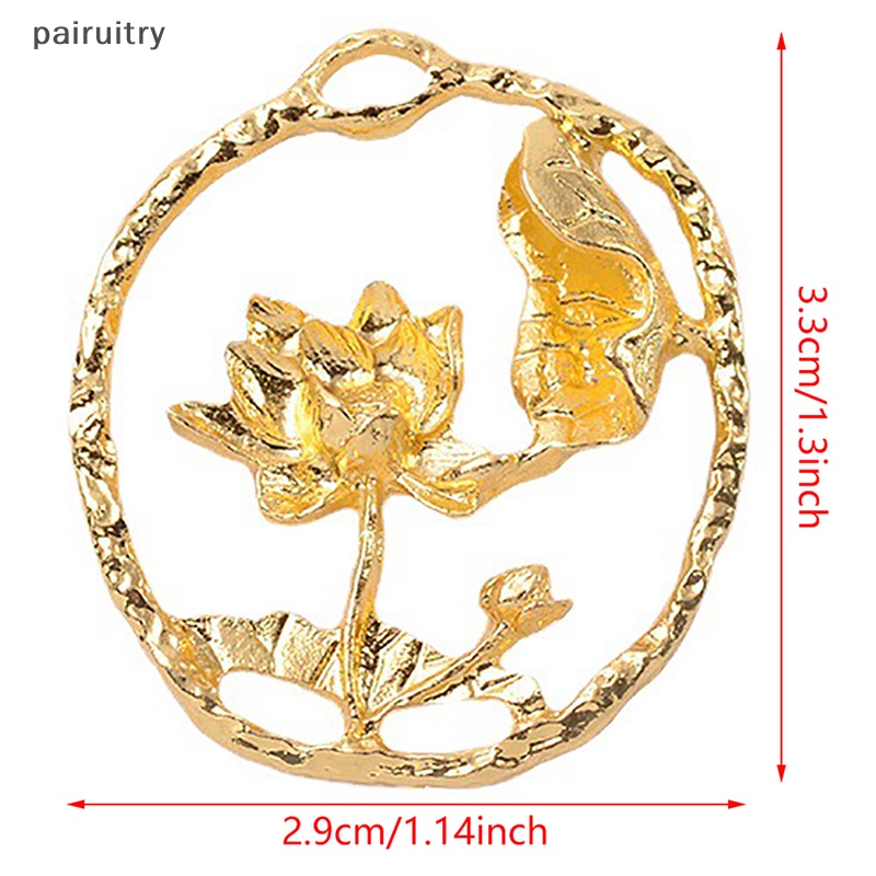 Prt Vintage Liontin Bunga Logam Handmade Ornamen Tiara Diy Perhiasan Aksesoris Hollow Liontin PRT