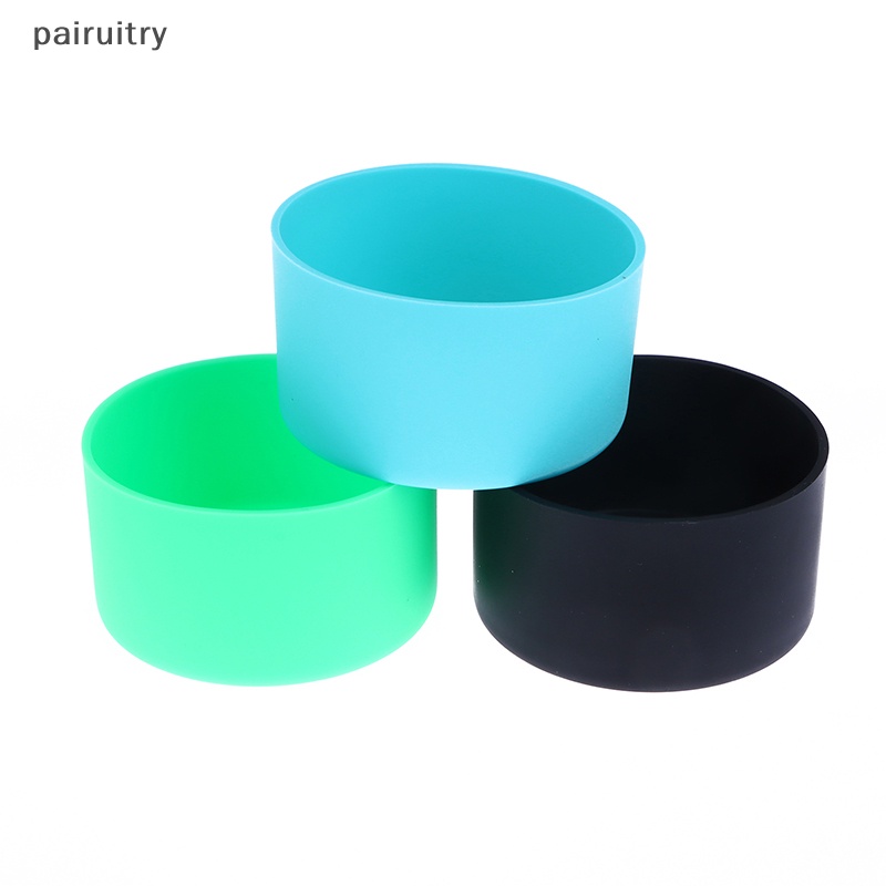 Prt 1PCS Bantalan Lengan Pelindung Cangkir Silikon 75MM Anti Slip Bawah Ring Coaster PRT