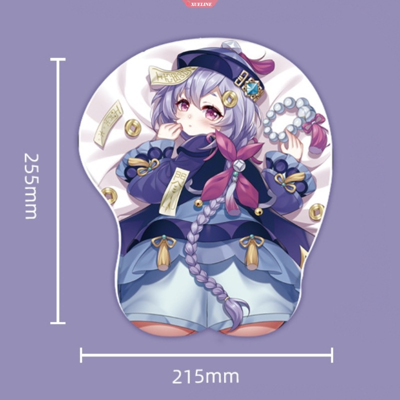 Genshin Impact Lembut wrist rest Kreatif Dua Dimensi 3D stereo Silikon mouse pad wrist anime beauty [ZXL]