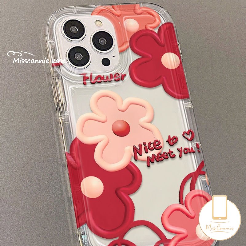 Ins Korea Lukisan Minyak Bunga Casing Transparan Untuk Redmi10 9 A1 12C 9A 10A 9T 9C NFC Redmi Note10 9 11 10s 8 11s 10 Pro Max POCO F4 Fresh Flowers Shockproof Airbag Soft Case