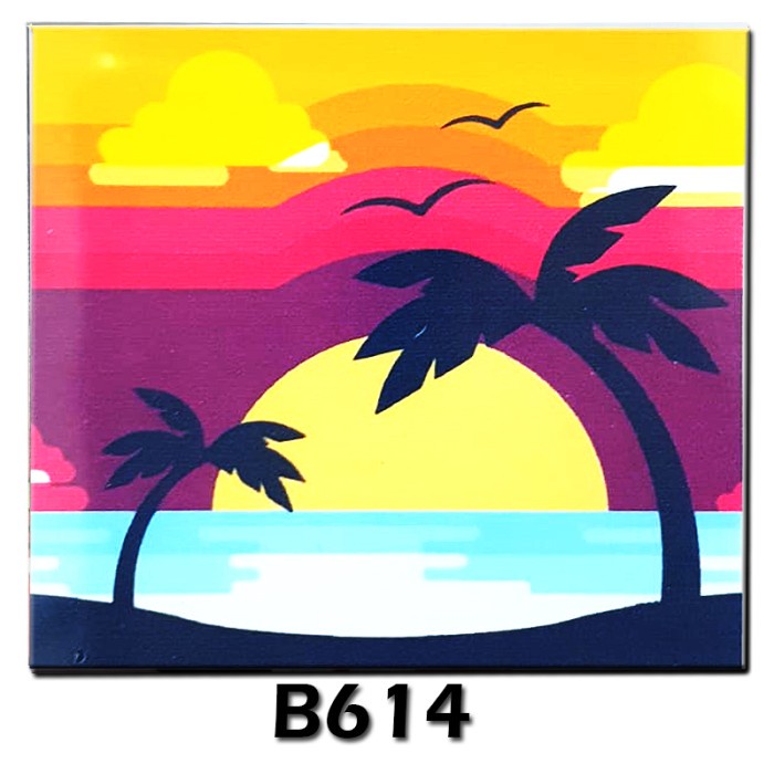 

PAINTING BY NUMBER 20X20 CM PEMANDANGAN VIEW GUNUNG VILLAGE VINTAGE - MB020, PLASTIK BIASA