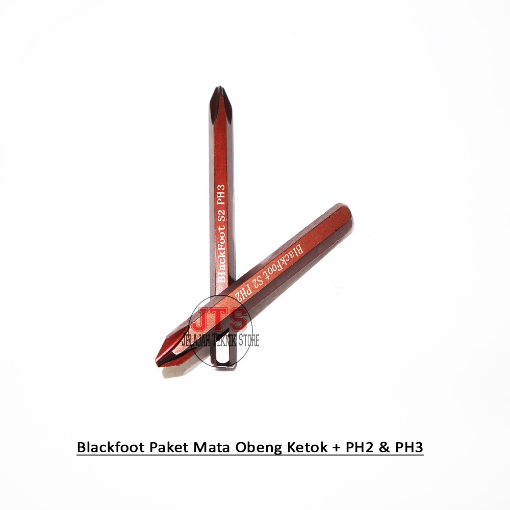 YUKIDO Mata Obeng Ketok Getok PH2 PH3 8mm 6 Sisi Bahan S2 Mata Ketok Lancip Tumpul