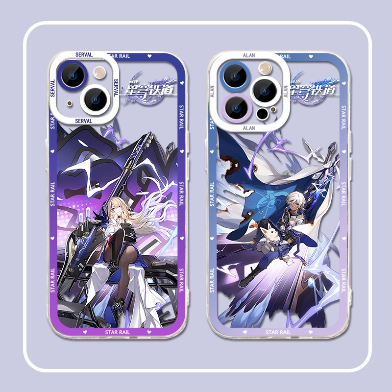 IPHONE Honkai Star Rail Himeko Phone Case Kompatibel Untuk Iphone14 11 13 12 Pro Max XS XR X8 7 6S Plus Casing Mini Arlan Serval Transparan TPU Silikon Shockproof Cover