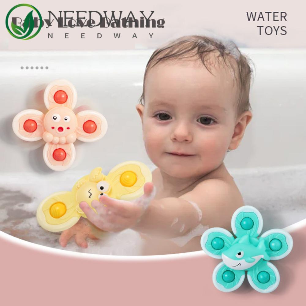 Needway   Baby Spin Top Bath Toys 1set 2sampai4tahun Hadiah Anak Permainan Bayi Spinning Top Spin Sucker Baby Shower Mainan Gyroscope Anak Laki-Laki Anak Mandi Sucker Spinner