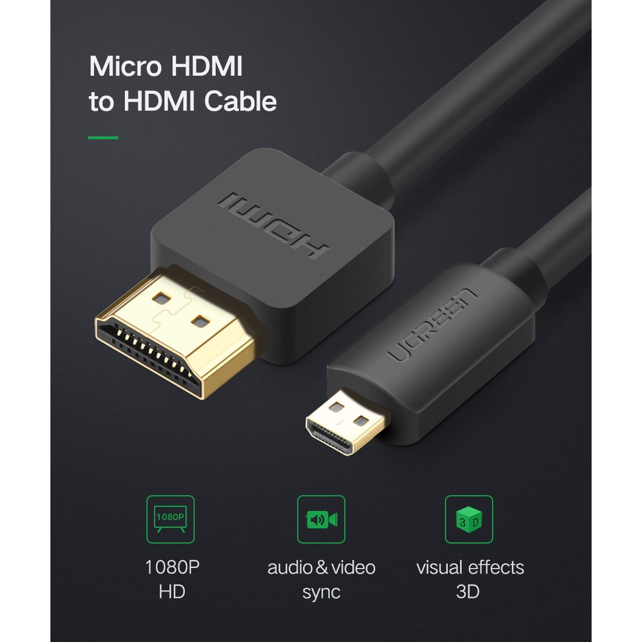 Kabel Adapter Micro HDMI to HDMI Male Serbaguna