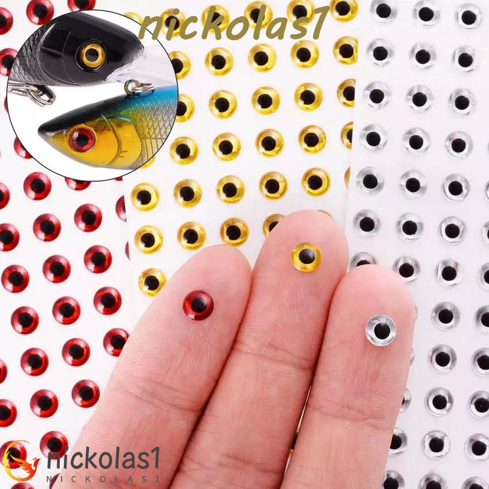 Nickolas1 Mata Umpan Pancing Fishing Stiker Fishing Tackle 100pcs/lot Simulasi Bola Mata Hologram DIY Eyes