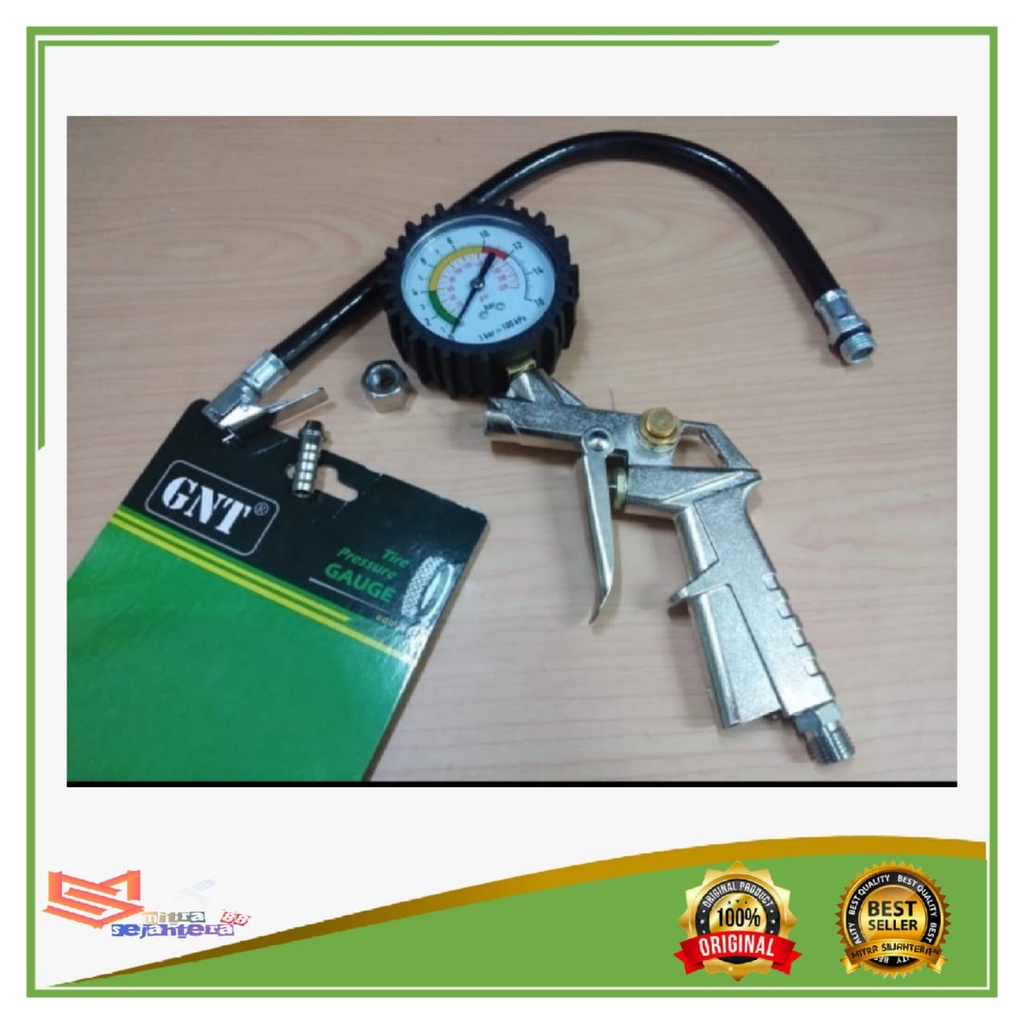 PAKET INFLATOR &amp; AIR BLOW GUN Alat Pengisi Angin Ban / Air Tire Chuck Alat Pengisi Isi Angin Ban Sepeda Motor Mobil