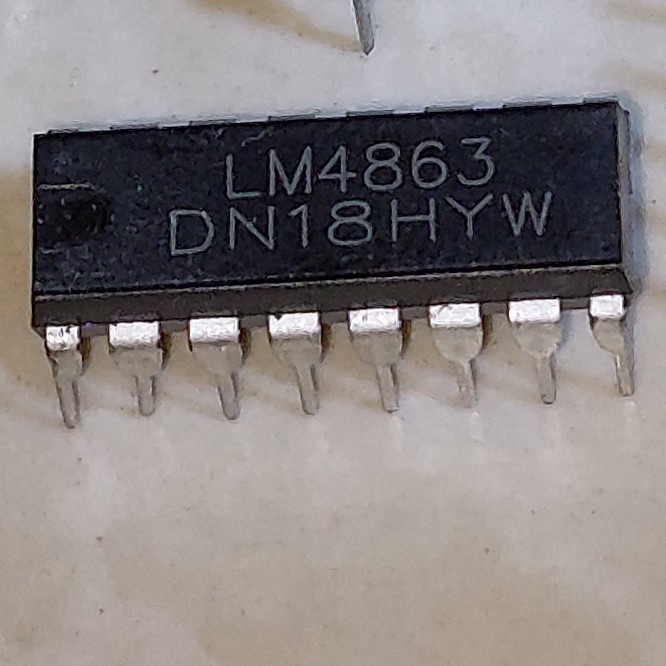 2 Buah 2Pcs LM4863 LM 4863 LM4863D LM4863N IC Audio Amplifier Dip-16 LM4863P