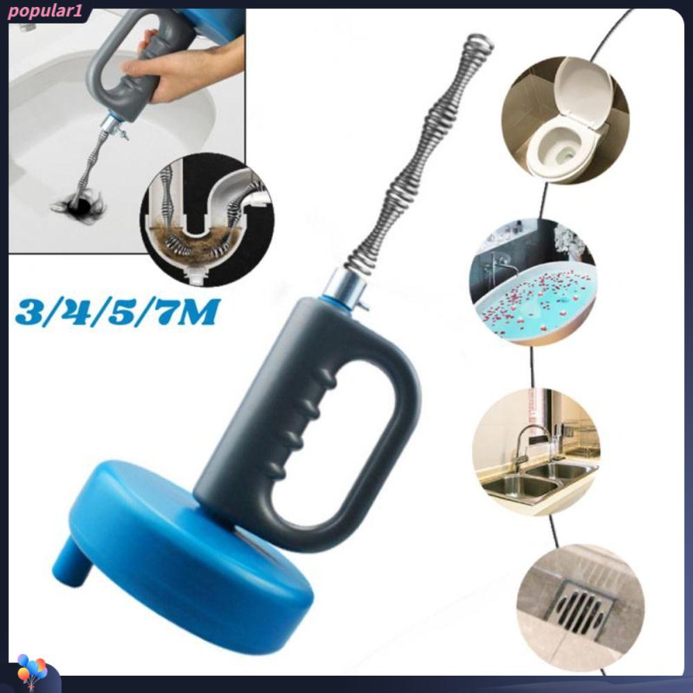 Populer Alat Pengerukan Pipa Toilet Manual Ledeng Pipe Unblocker Sink Clog Remover