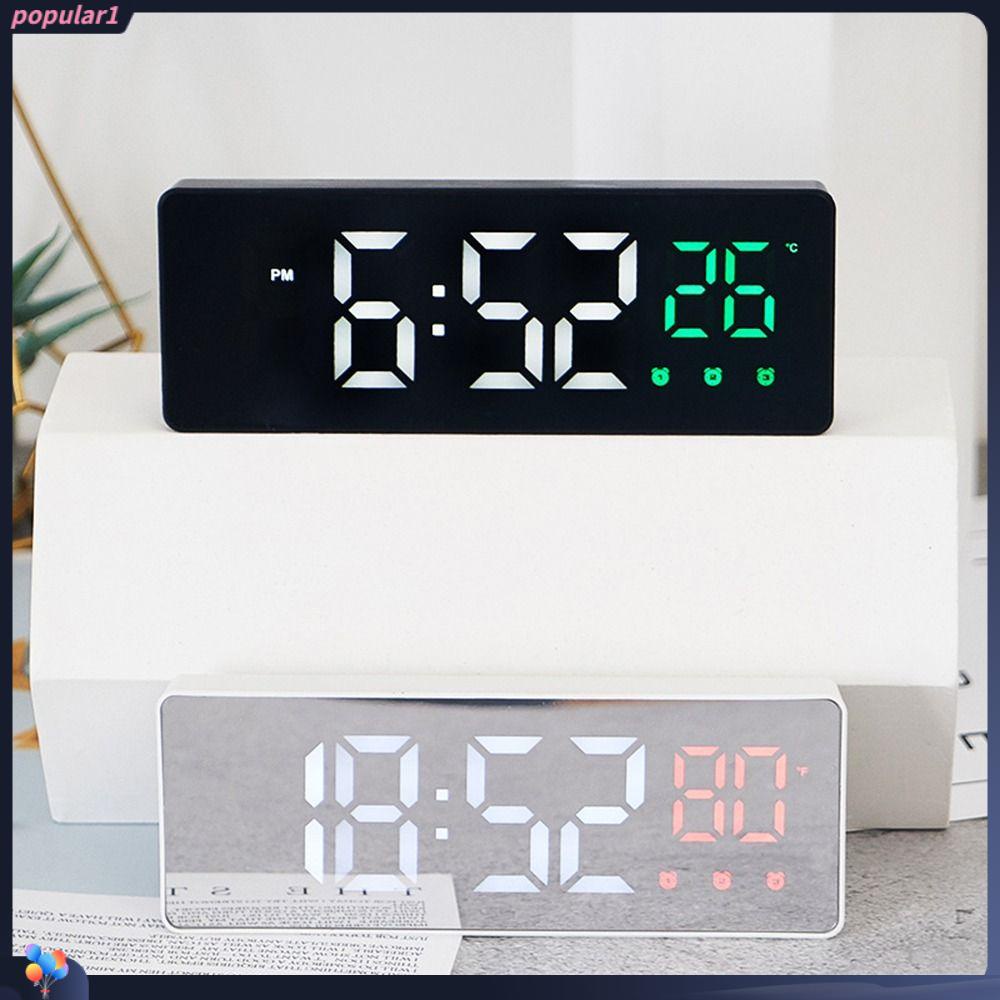 Populer Jam Alarm Kreatif Backlight Suhu Angka Kalender Clock LED Digital