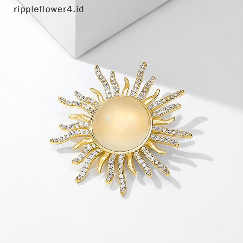 {rippleflower4.id} Bros Matahari Lebah Kecil Yang Lucu Untuk Wanita Mutiara Hati Broche Pin Hadiah Rhinestones Bros Teman Pesta Anti Luntur Gesper Bros Perhiasan Hadiah~