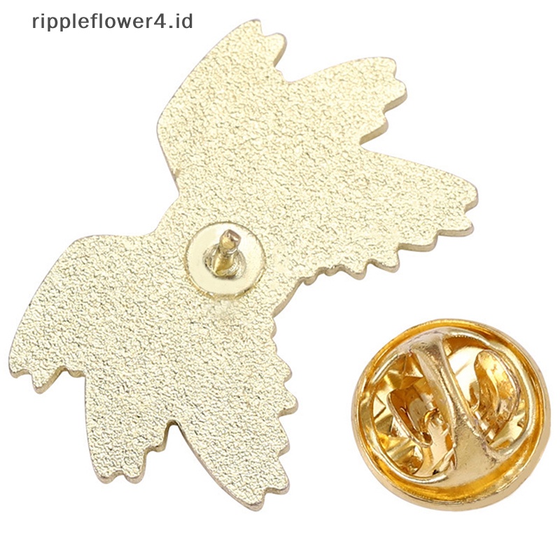 {rippleflower4.id} Mata Horus Seraph Sayap Enamel Lencana Bros DIY Ransel Kerah Lapel Pin Aksesoris Perhiasan Pesta~