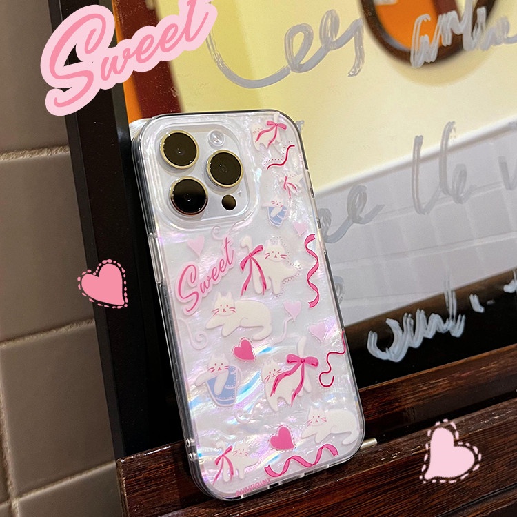 Cocok Untuk iPhone 14pro Max iPhone Phone Case Double-layer Dicetak Pola Kucing Kompatibel Dengan Iphone13 13pro 13prm iPhone 11 11pro 14plus 12Pro Max Shockproof TPU Phone Case