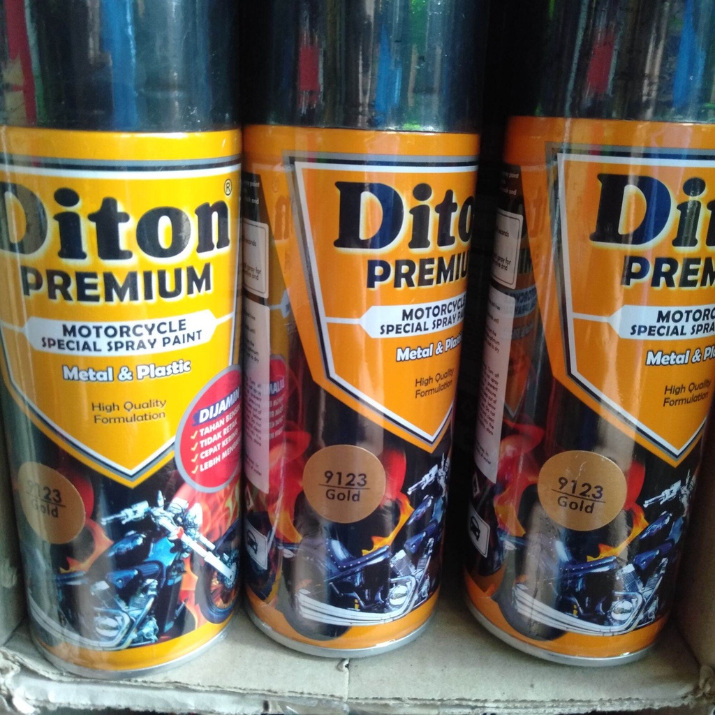 Pilok Pilox Ditom Premium gold 9123 400cc Gold Emas Velg RCB cat semprot diton premium