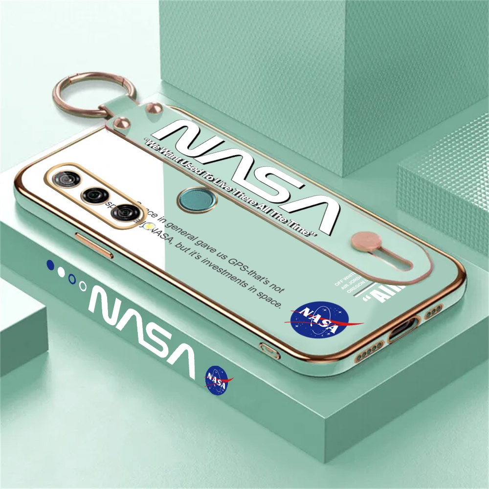 Casing NASA Huawei Y6P 2020y7a Y9S Y7 Pro Y9 Prime 2019 Nova 5T 8i 7i 7SE Nova 3i Tempat Gelang Motif Simple Mewah Plating Silicone Shockproof Case RIXUAN