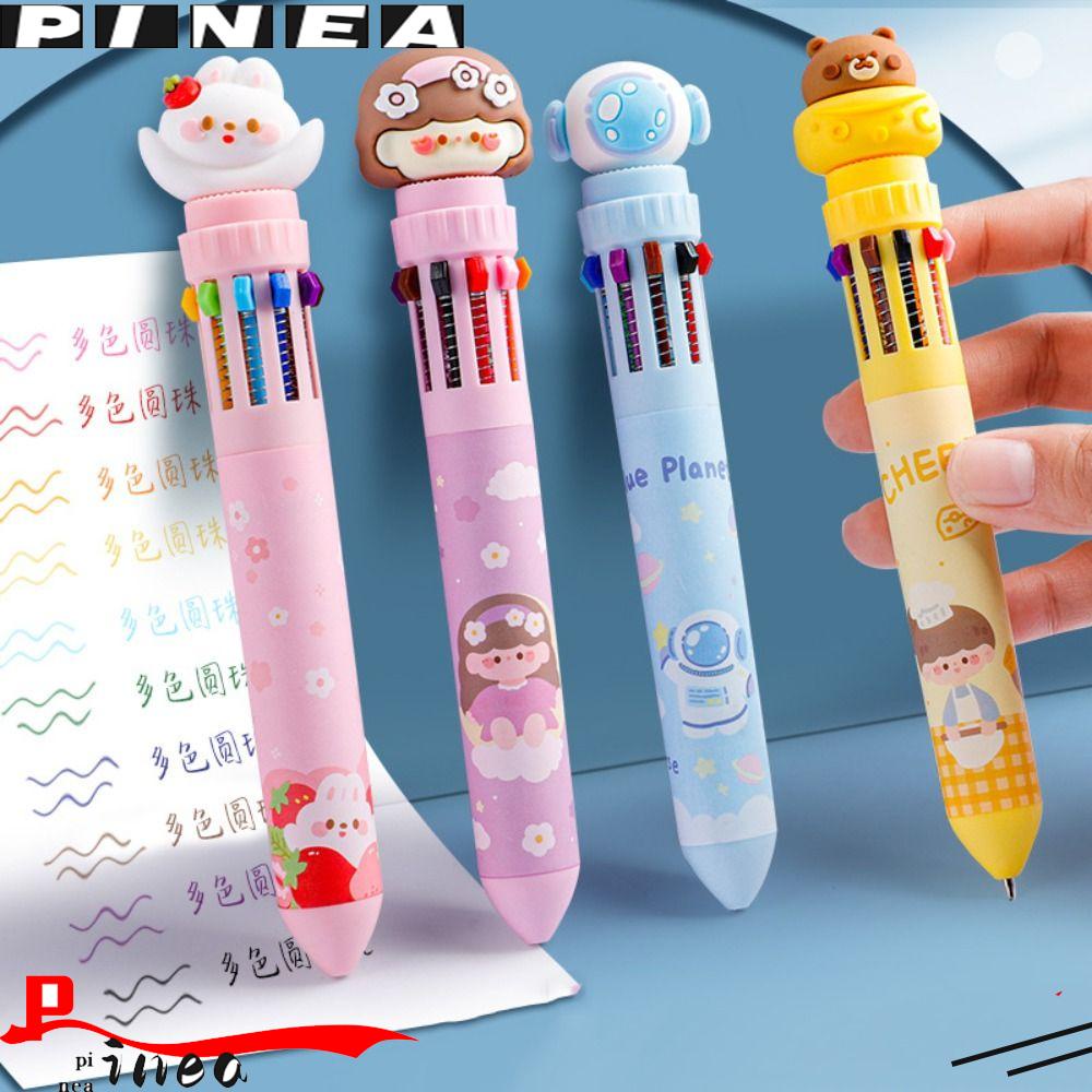 Nanas 2pcs Bolpoin Warna Warni Refill Alat Tulis Belajar Perlengkapan Kantor Alat Tulis Press Type Gel Bolpen