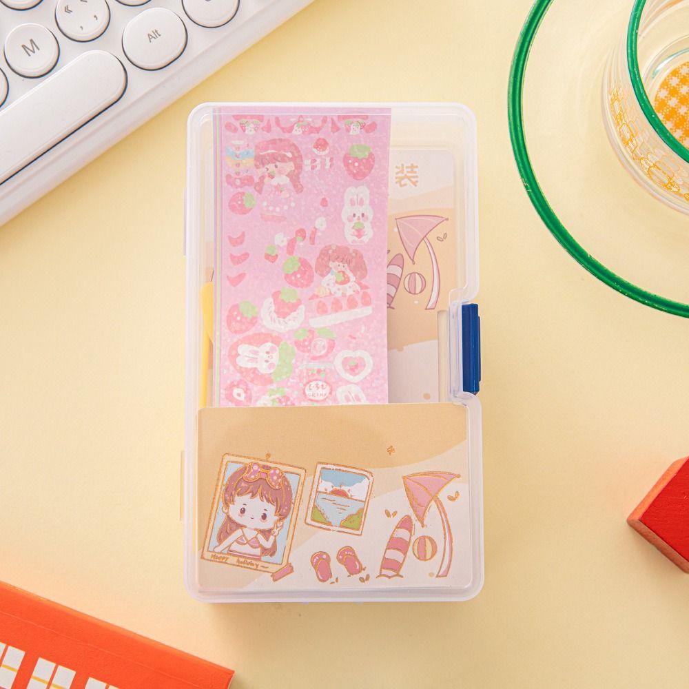 NEEDWAY Needway Goo Card Set Liontin Alat Tulis Gadis Mainan Jurnal Tools Set Tangan Akun Alat Pinset Guka Sticker Set