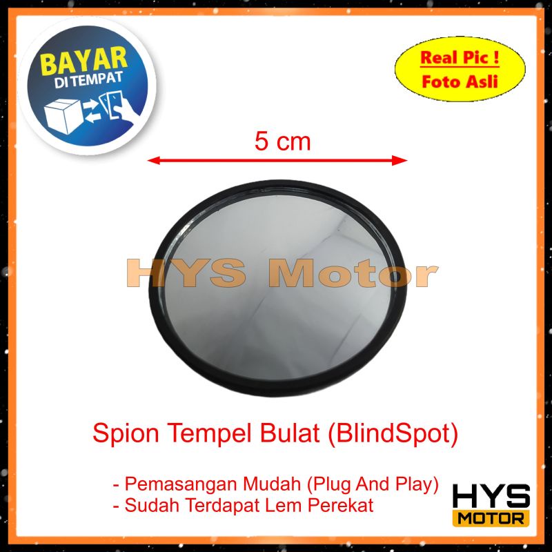Kaca Spion Tempel Bulat - Sepion Variasi Motor dan Mobil Mirror Cembung Blind Spot Mini Kecil