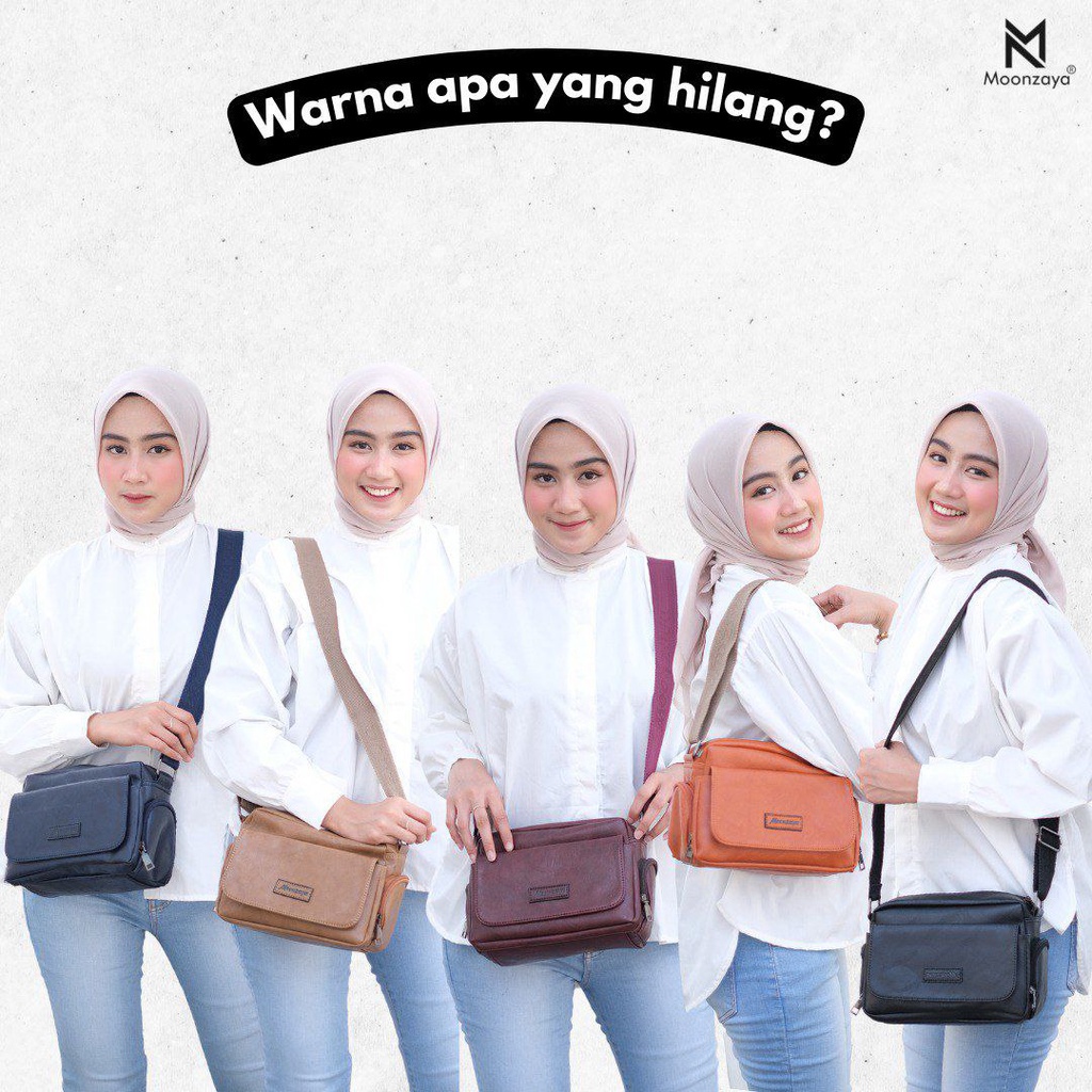 Moonzaya Shima Bag Model Vintage Bahan Leather Sintetis Anti Air