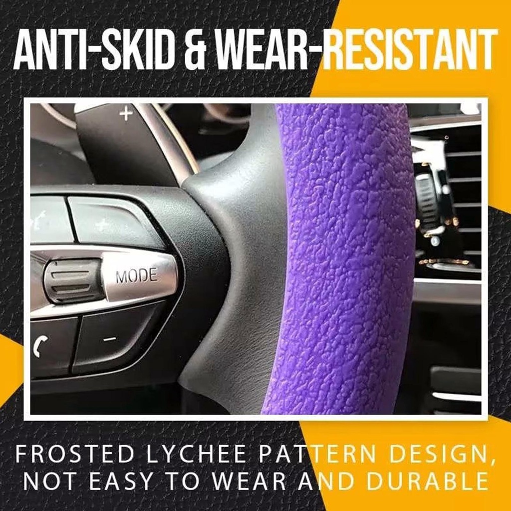 Universal Car Steering Wheel Silicone Cover Lembut Tahan Aus Non-slip Setir Pelindung Case Aksesoris Mobil