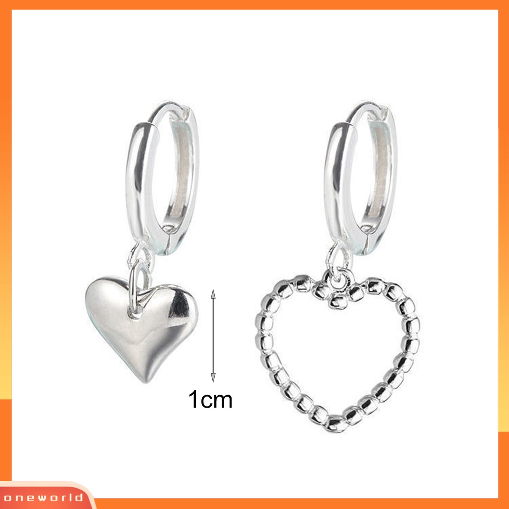 [WOD] 1pasang Anting Wanita Menjuntai Asimetris Hati Gaya Korea Anting Drop Untuk Pesta Pernikahan Perjamuan