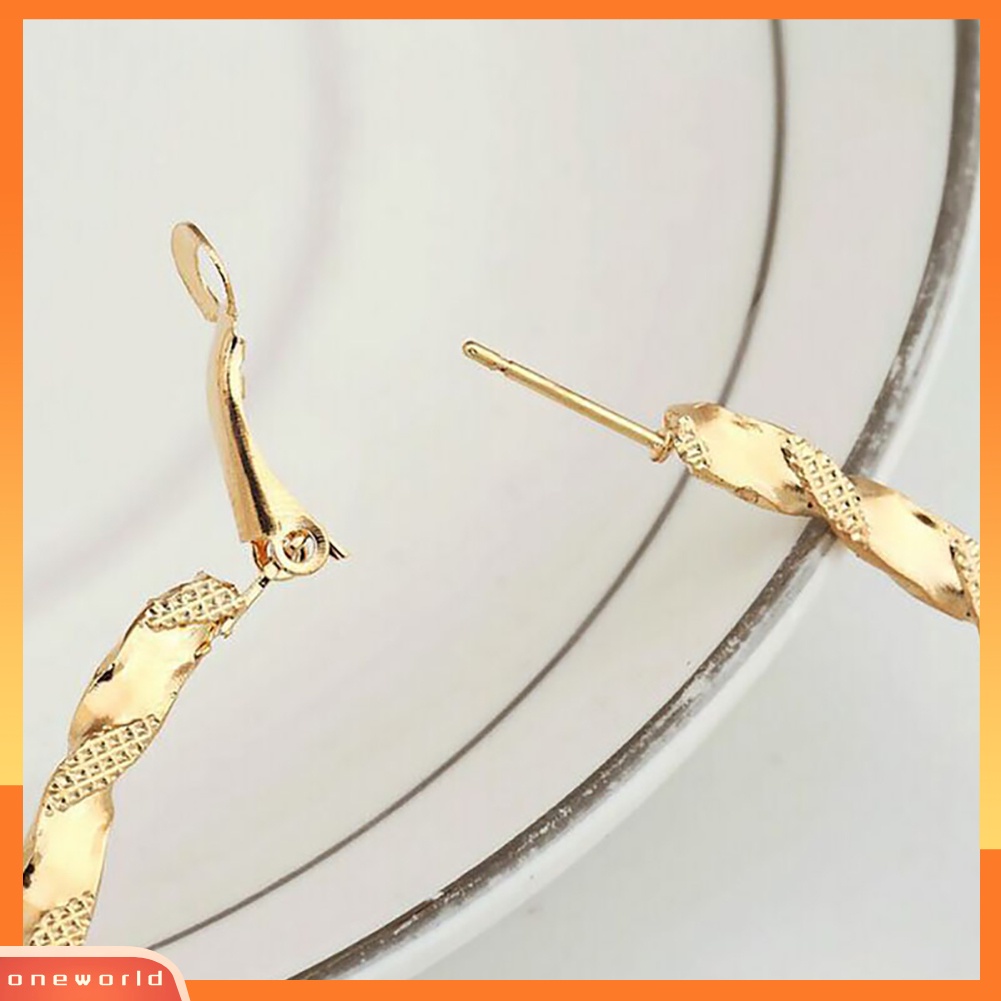 [WOD] Fashion Lady Berlebihan Memutar Besar Hoop Anting Wanita Lingkaran Menjuntai Perhiasan