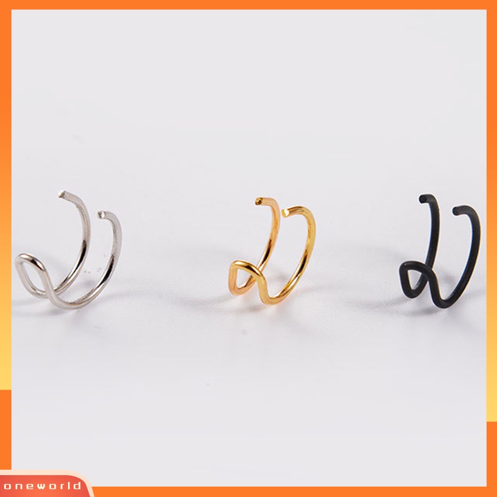 [WOD] 1pc Minimalis Wanita Telinga Manset Klip On Anting Tulang Rawan Perhiasan Non-piercing