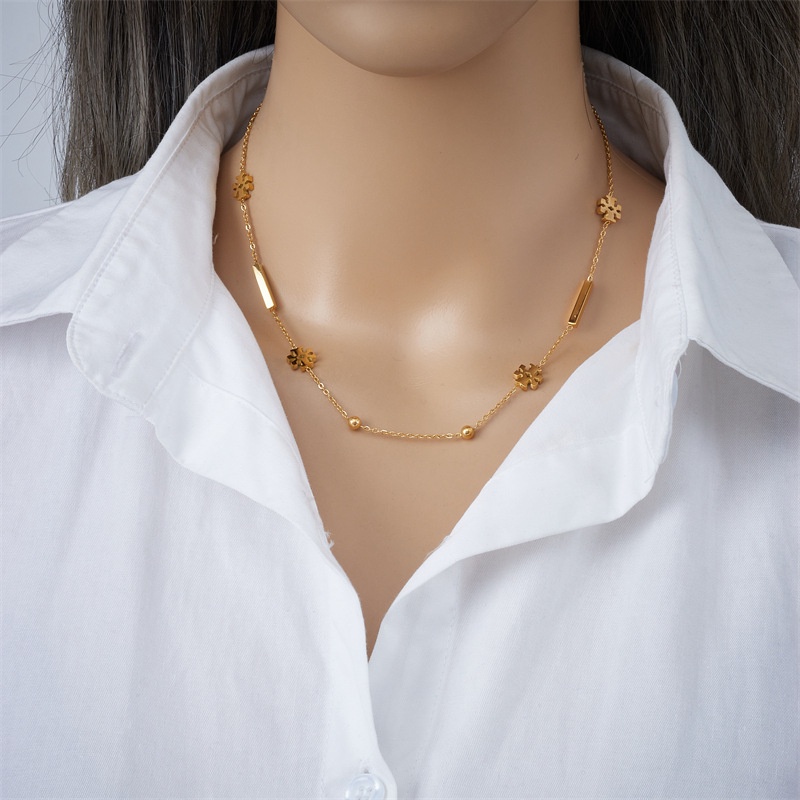 Kalung bunga TR titanium stainless steel 316L import harga grosir bisa cod 100% realpic dan boleh retur