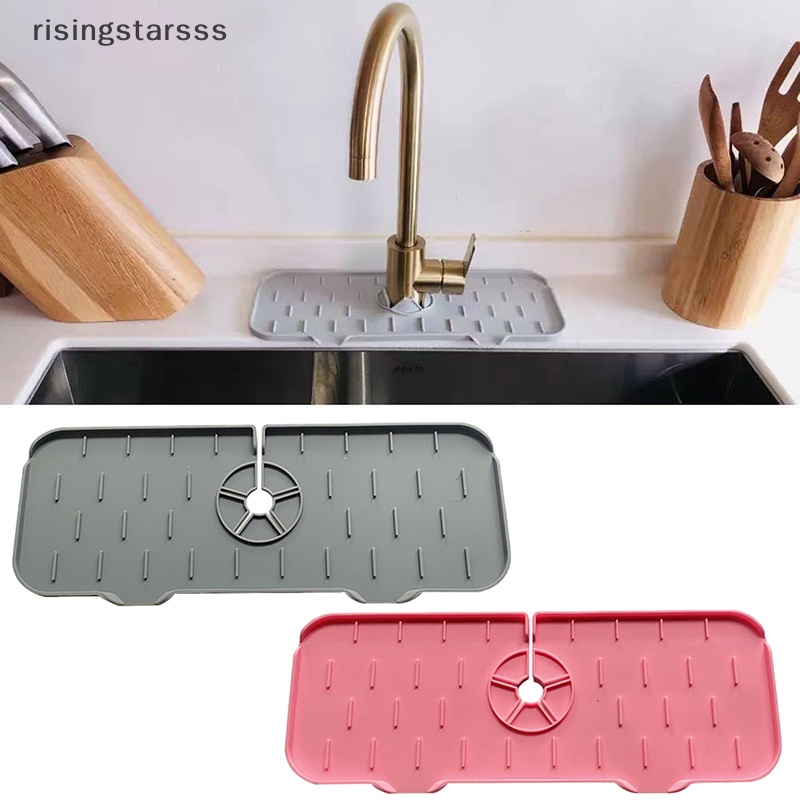 Rsid Span-new Silicone Faucet Handle Drip Catcher Nampan Keran Mat Drain Pad Splash Reusable Jelly