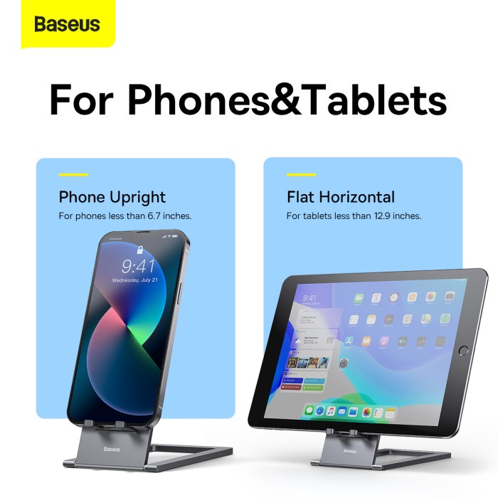 Baseus Foldable Metal Phone Holder Stand Dudukan Universal Ipad Tablet