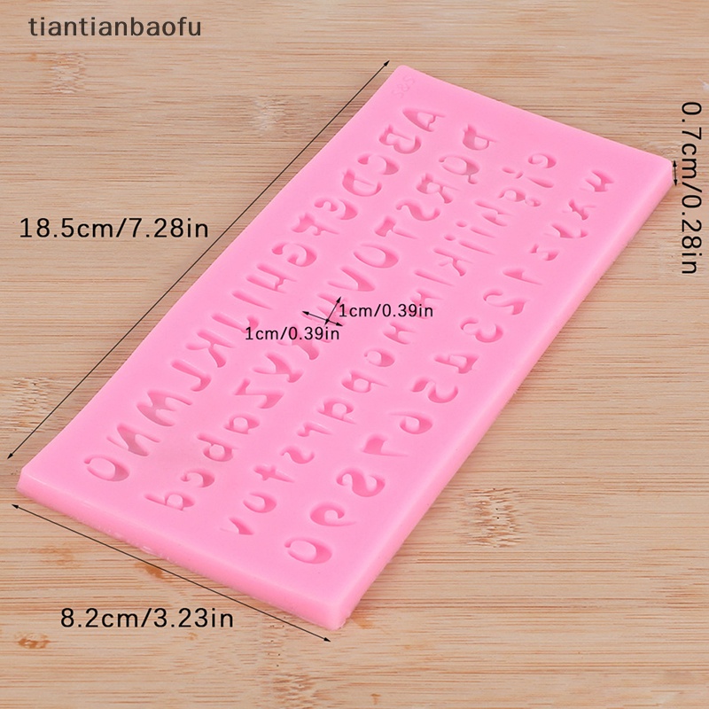 [tiantianbaofu] 1pc Alphabet Number Silicone Mold DIY Cetakan Dekorasi Kue Coklat Butik