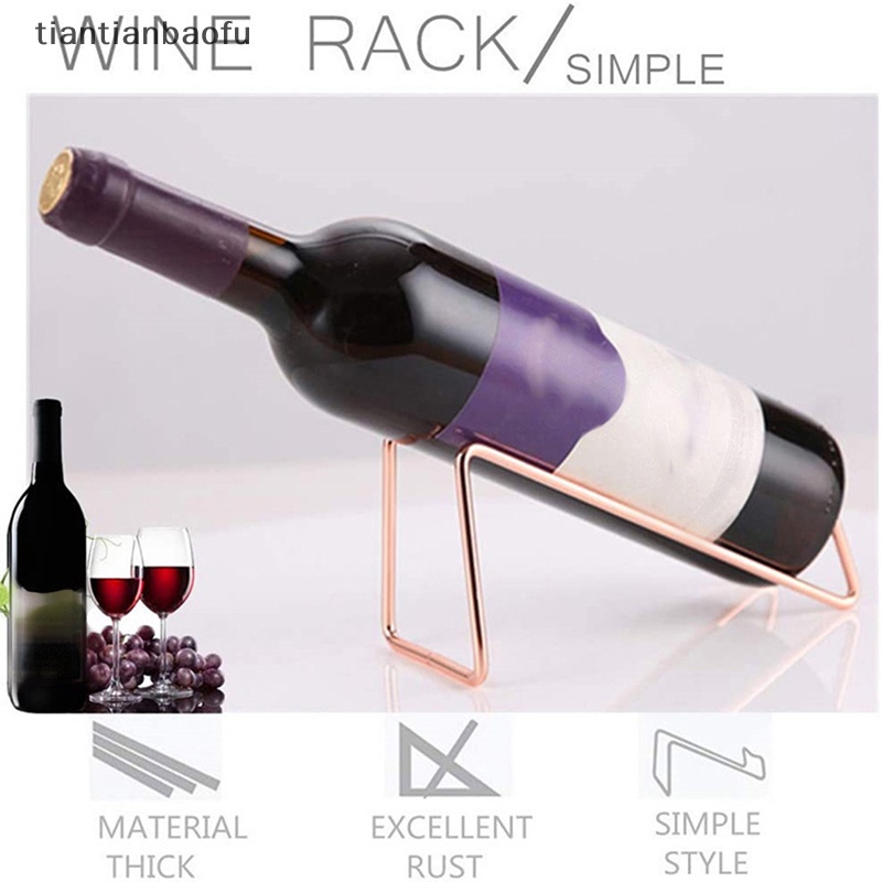 [tiantianbaofu] Rak Wine Besi Tempel Dinding Tempat Botol Wine Merah Champagne Display Stand Butik