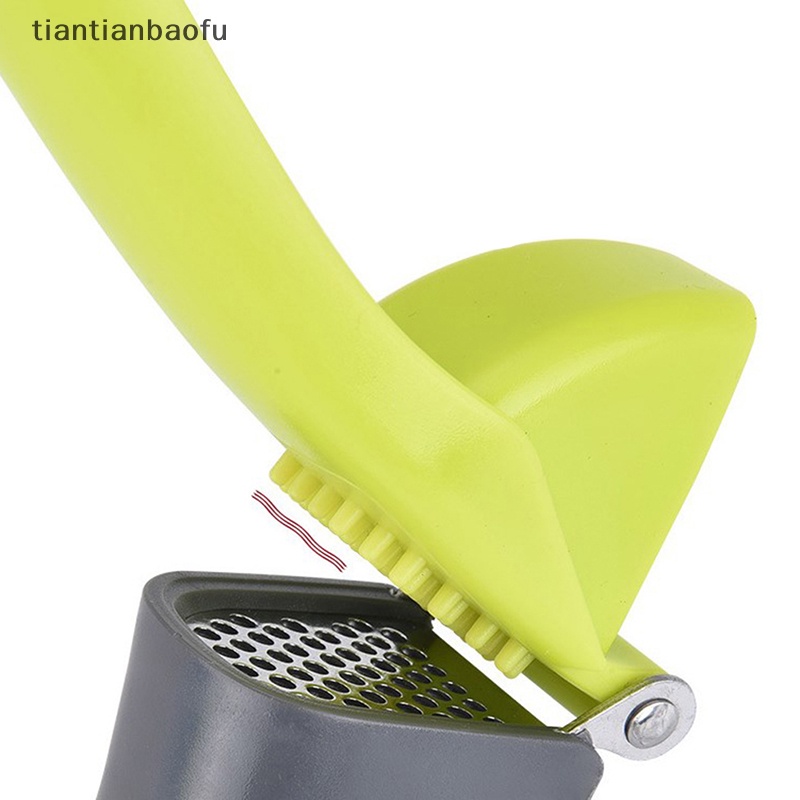 [tiantianbaofu] Stainless Steel Garlic Press Crusher Handheld Ginger Garlic Mincer Rumah Masak Alat Pemeras Sayuran Masher Butik