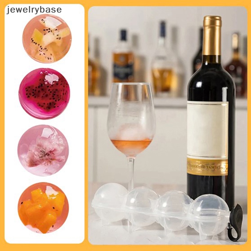 [jewelrybase] Cocok Untuk Membuat Es Batu Hitam Penutup Silikon Ice Ball Sphere Maker Cetakan Whiskey Cocktail DIY Permen Cetakan Dapur Gadget PP Transparan Tubuh Butik