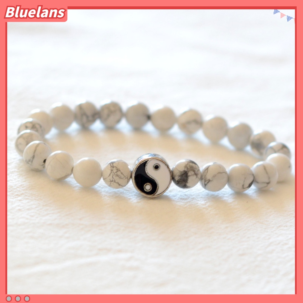 [BLS] Fashion Klasik Putaran Yin Yang Beads Unisex Gelang Pecinta Pasangan Perhiasan Hadiah