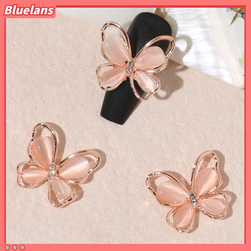 [BLM] 20pcs Ornamen Kuku Bentuk Indah Mempesona Efek Visual Alloy Warna-Warni Halus Hiasan Kuku Kupu-Kupu DIY Kerajinan Perlengkapan Kuku