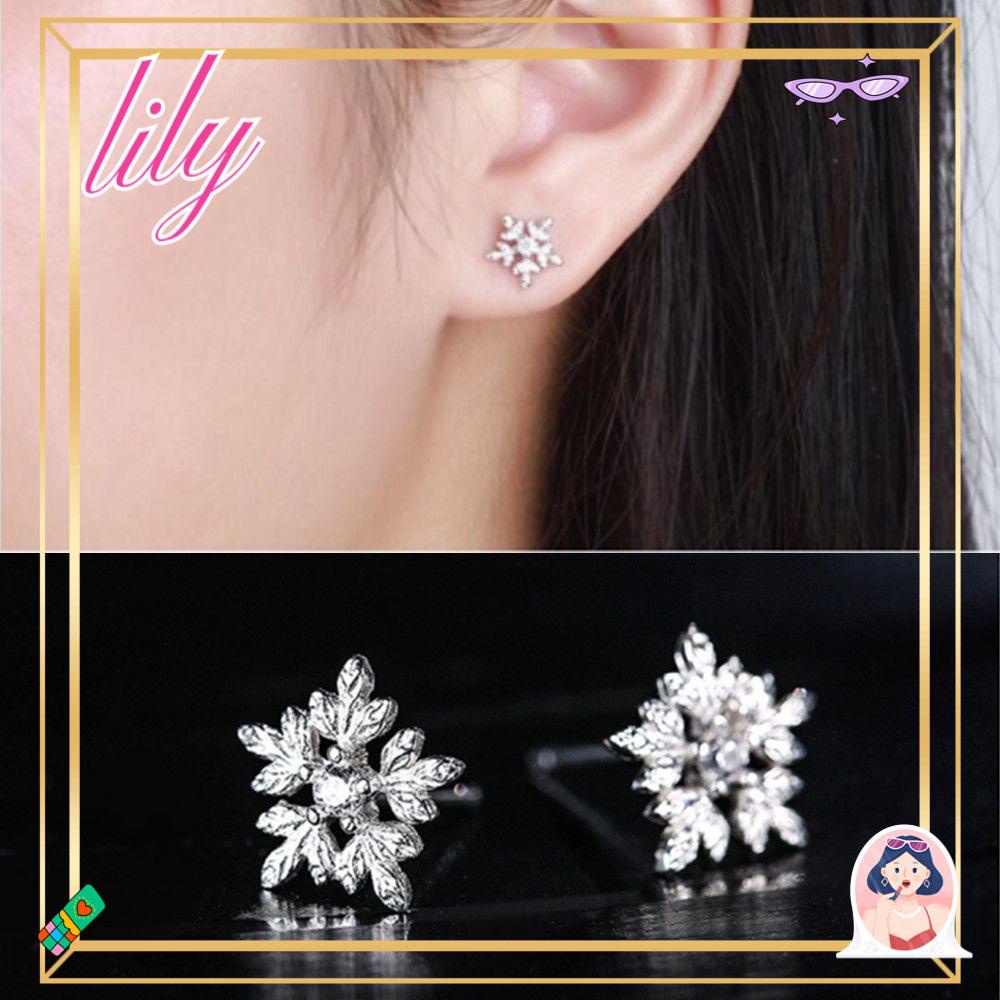 Lily Wanita Anting Tusuk Fashion Trendi Perhiasan925 Sterling Silver