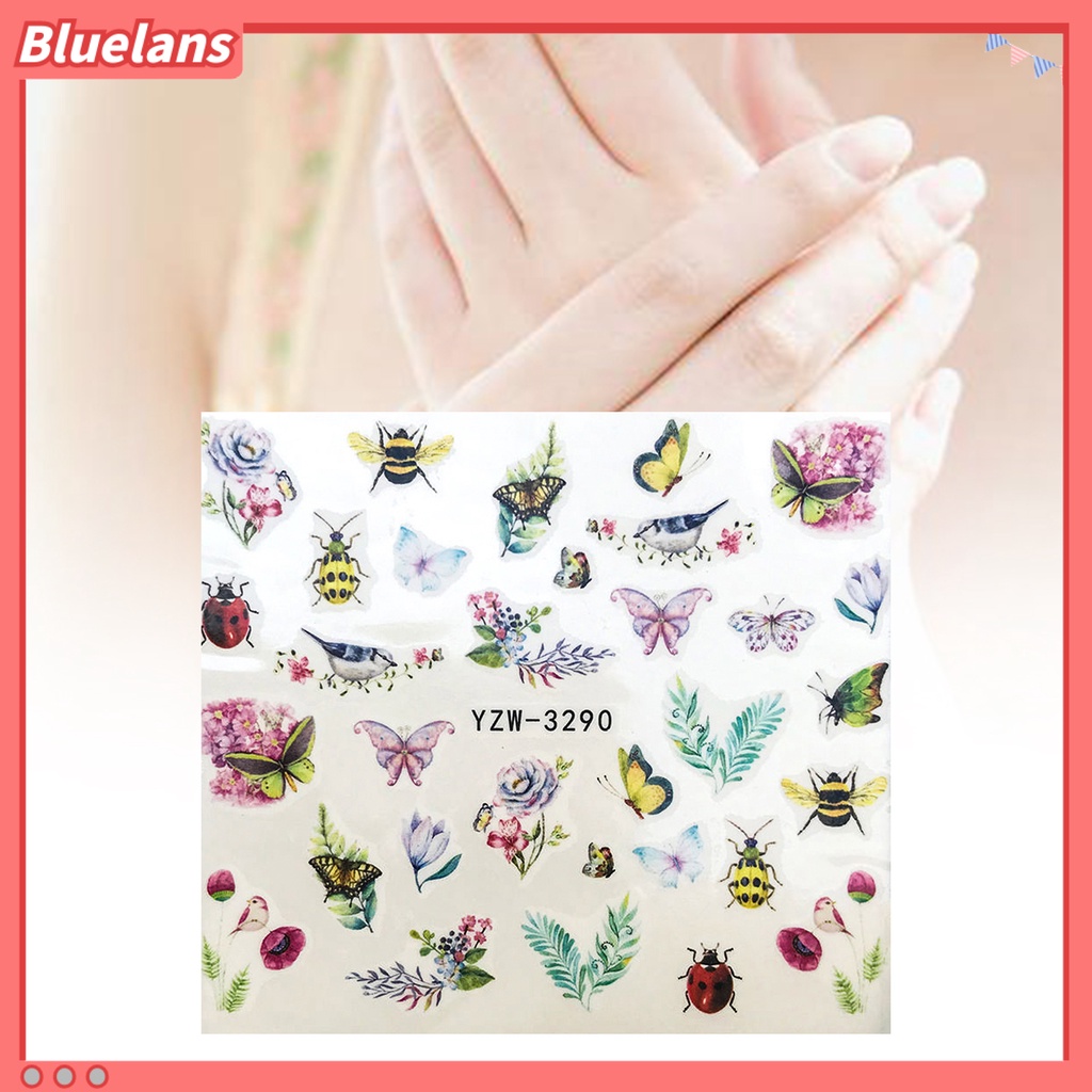 [BLM] Stiker Kuku Desain Artistik Dekorasi Kuku Warna Vibrant2020Model Kuku Terbaru Untuk DIY