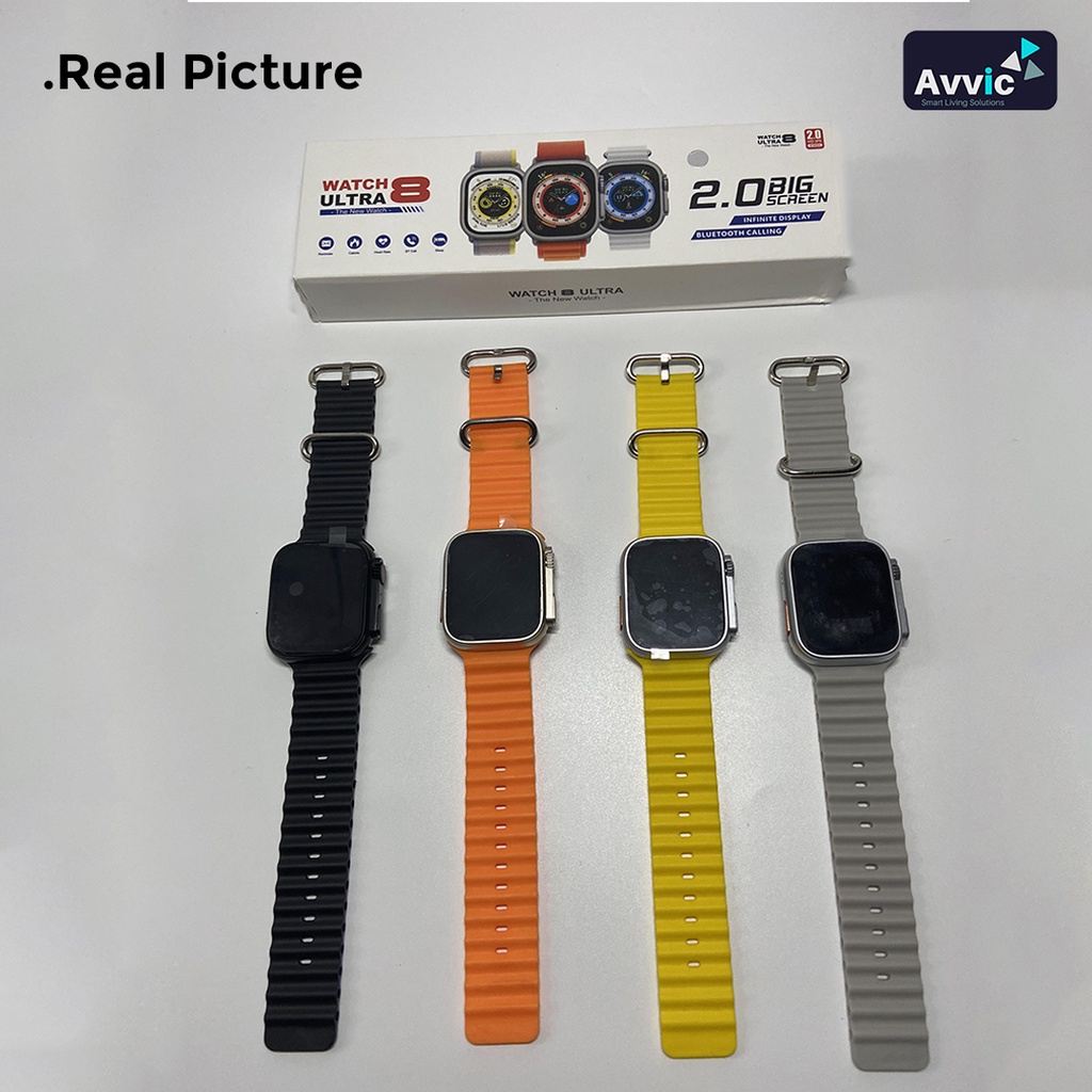 Jam Tangan Watch 8 Ultra Smartwatch 2.0 Big Screen Bluetooth Calling Kalkulator Game Full Touchscreen