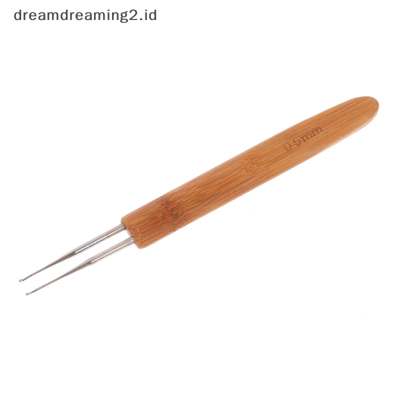 (drea) 3pcs/lot Double Head Dreadlock Crochet Hook Rambut Ekstensi Alat Tenun //