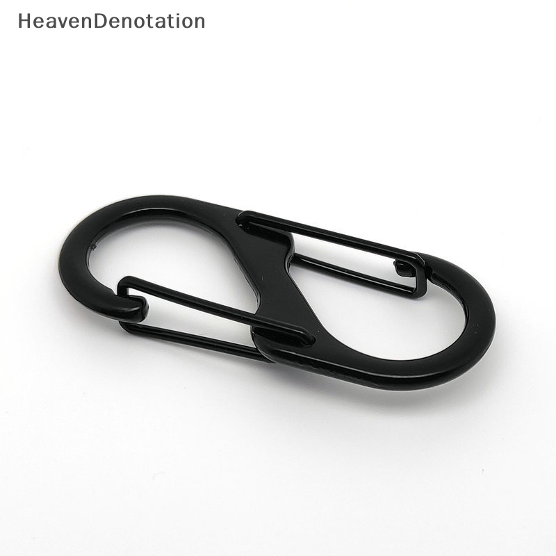 [HeavenDenotation] 10pcs Carabiner Tipe S Stainless Steel Dengan Kunci Gantungan Kunci Kait Camping Key-Lock HDV